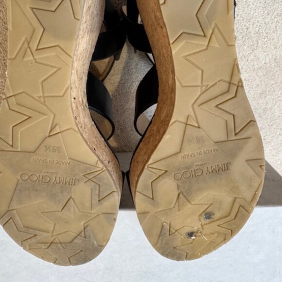 Jimmy Choo Aleili Cork Wedges 100 - Picture 4 of 8